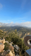 Clear skies captured over Fethiye's coastal mountains