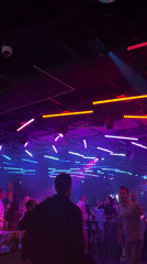 Nightclub event draws crowds in Sofia with colorful lighting