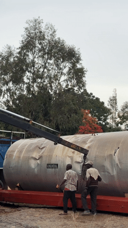Heavy equipment operation underway in Gura Top, Nigeria