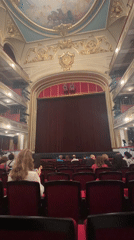 Ornate theater interior documented in Belgrade