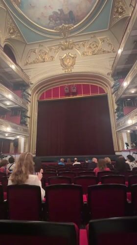 Ornate theater interior documented in Belgrade