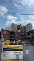 Construction and demolition activity observed in Moscow morning