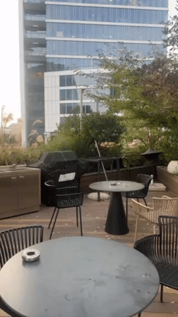 Rooftop terrace with outdoor kitchen documented in Tel Aviv