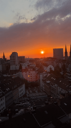 Evening moments captured across Düsseldorf indoor and outdoor spaces