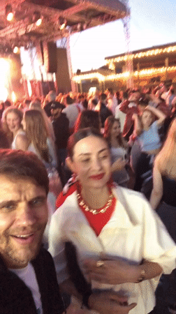 Evening concert and festival gathering in Saint Petersburg