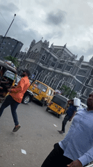 Morning street activity recorded near gothic church in Lagos