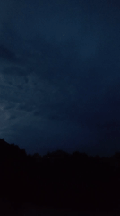 Nighttime storm captured on video in Chaikovsky, Russia
