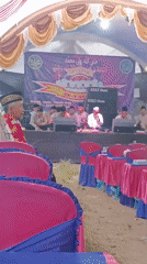 Wedding celebration and street food scene in Adirejo, Indonesia