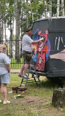 Street art festival in Dmitrov with live music and car decorating