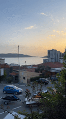 Evening coastal views captured in Rafailovići, Montenegro