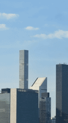 Drone and helicopter spotted over the New York City skyline