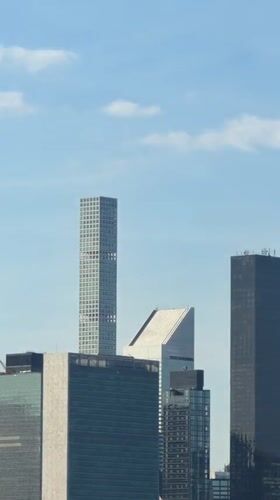 Drone and helicopter spotted over the New York City skyline