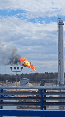 Industrial flare observed at Russian oil/gas facility