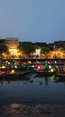 Evening lantern festivals and tourist activities documented in Hội An