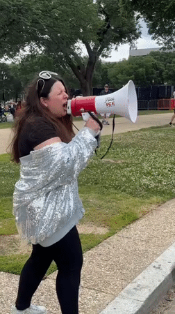 Multiple protest groups demonstrate in Washington D.C. Sunday evening