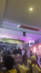 Wedding reception celebration in decorated Arusha venue