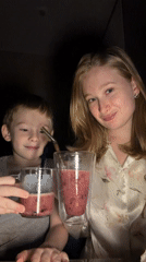 Smoothie preparation and sharing captured in Rossiyskiy, Russia