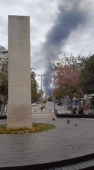 Stone monument documented in Holon city square