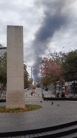 Stone monument documented in Holon city square