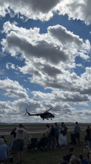 Military helicopter display draws crowds at Cheb airfield