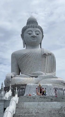 Morning visit to Big Buddha Phuket — statues, shrines, and coastal views