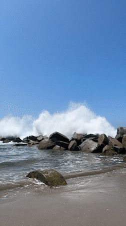 Busy LA beach afternoon: surf, crowds, and shoreline scenes