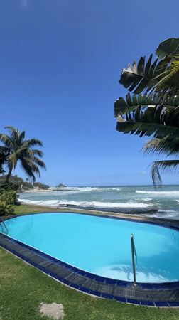 Beachside pool captured on video in Goviyapana, Sri Lanka