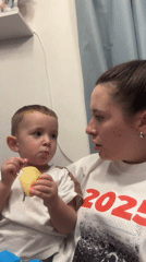 Woman and toddler share quiet moments at Odintsovo home