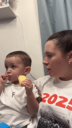 Woman and toddler share quiet moments at Odintsovo home