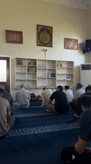 Morning prayers at a mosque in Karamanas, Uzbekistan