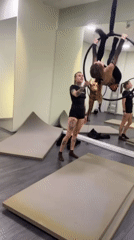 Woman's day: aerial hoop training and rose bouquet selfies