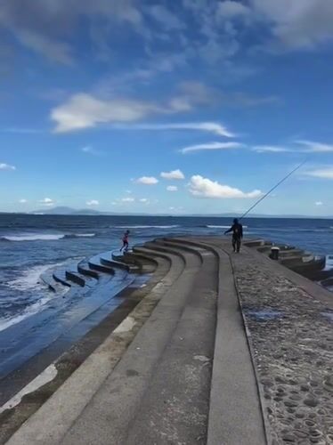 Early morning fishing activity observed on Senggigi pier