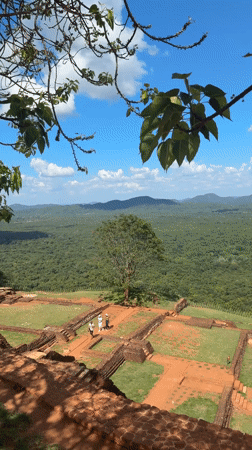 Aerial landscape view recorded at Sigiriya, Sri Lanka