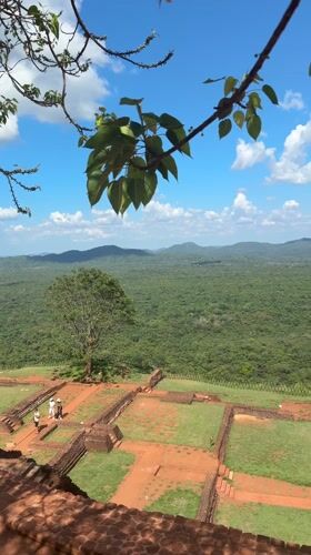 Aerial landscape view recorded at Sigiriya, Sri Lanka