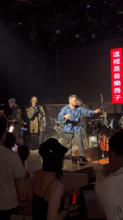 Live band performs at nightclub in Liangjiang, China