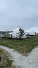 Glamping domes observed on Russian waterfront near Zarubino