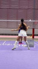 Badminton session on a purple indoor court, Ko Samui