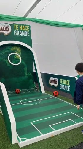 Milo promotional event with games and sampling in Santiago