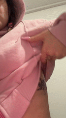 Woman displays new cherub tattoo in Veliko Tarnovo