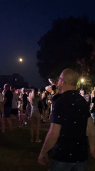 Live outdoor concert lights up a summer night in Buk, Poland