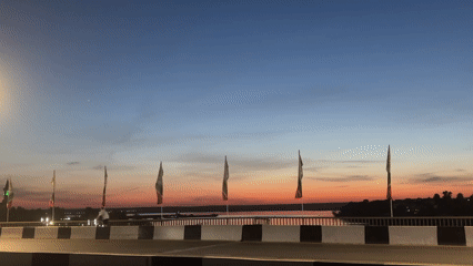 Evening bridge views capture twilight and nighttime Naberezhnye Chelny