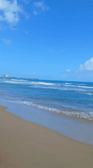 Tranquil beach scene documented in Luquillo, Puerto Rico