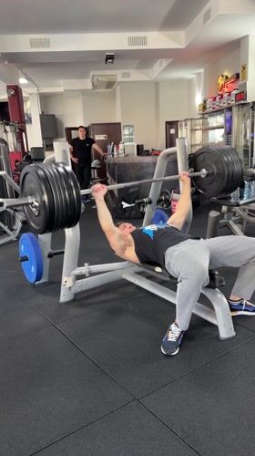 Gym workout session documented in Primorsko, Bulgaria
