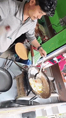 Morning food preparation and dining captured in Vashisht village
