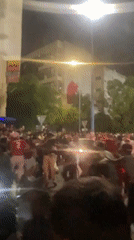 Safi streets packed with fans celebrating a national team result