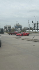 Red Ferrari spotted at multiple Plovdiv locations