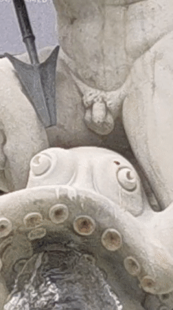 Tourist documents Neptune Fountain and Piazza Navona street scenes