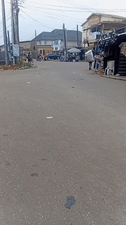Street scene documented in Isheri, Nigeria neighborhood