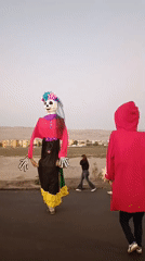 Colorful festival parade rolls through the streets of Arica