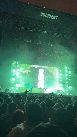Nighttime EDM Festival Draws Crowds in Barcelona Area